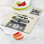 Personalised Kid's Racoon Placemat Set