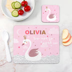 Personalised Kid's Swan Placemat Set