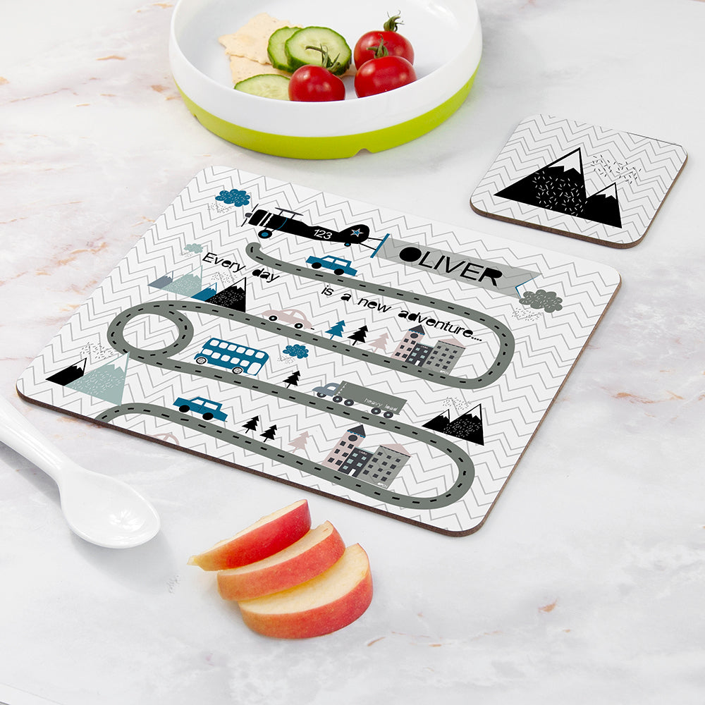 Personalised Kid's Adventure Placemat Set