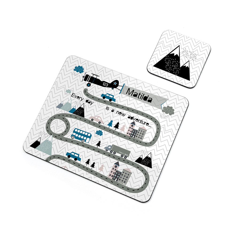 Personalised Kid's Adventure Placemat Set