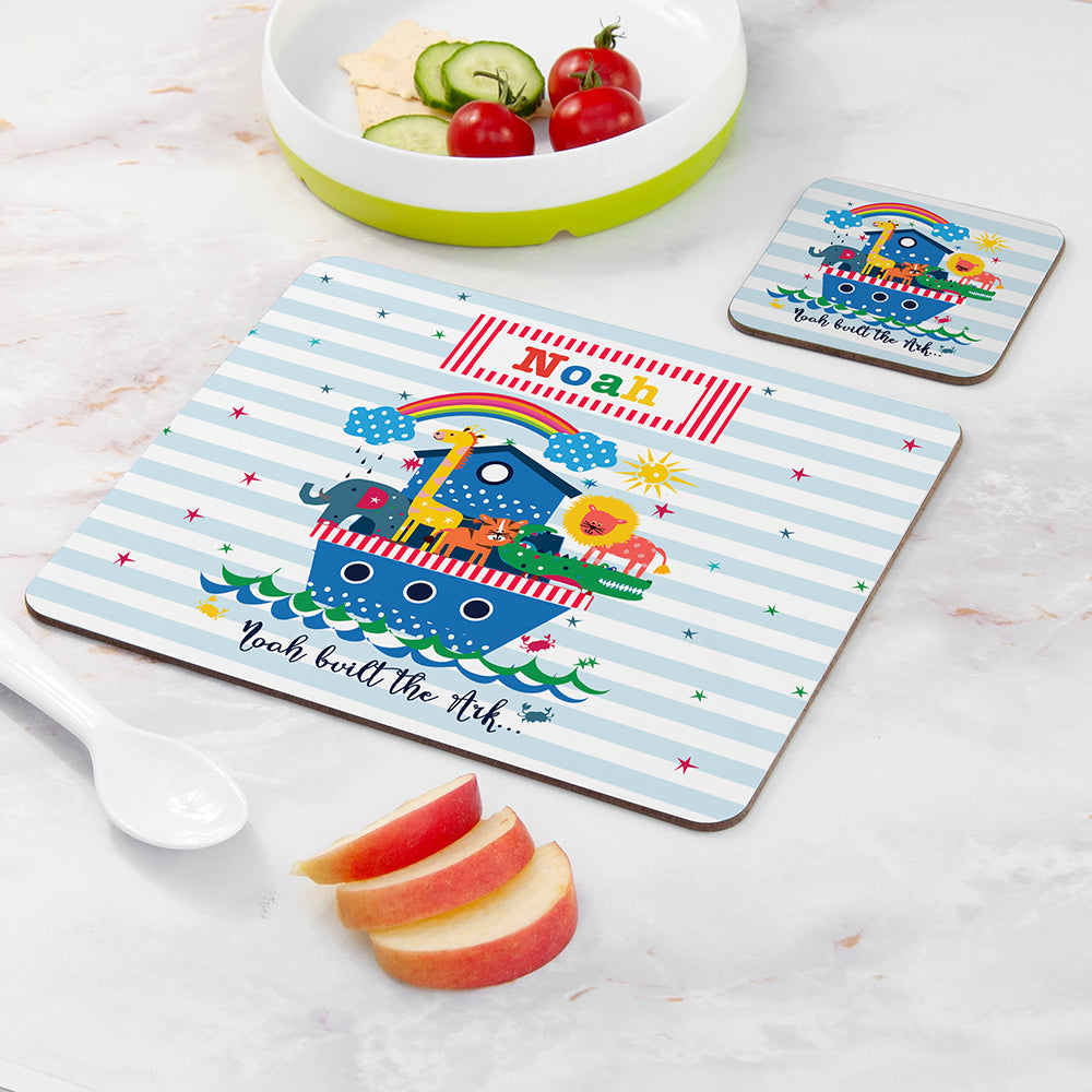 Personalised Child's Noah's Ark Placemat Set