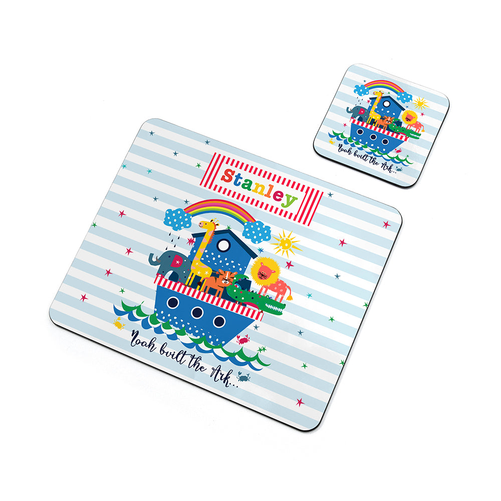 Personalised Child's Noah's Ark Placemat Set