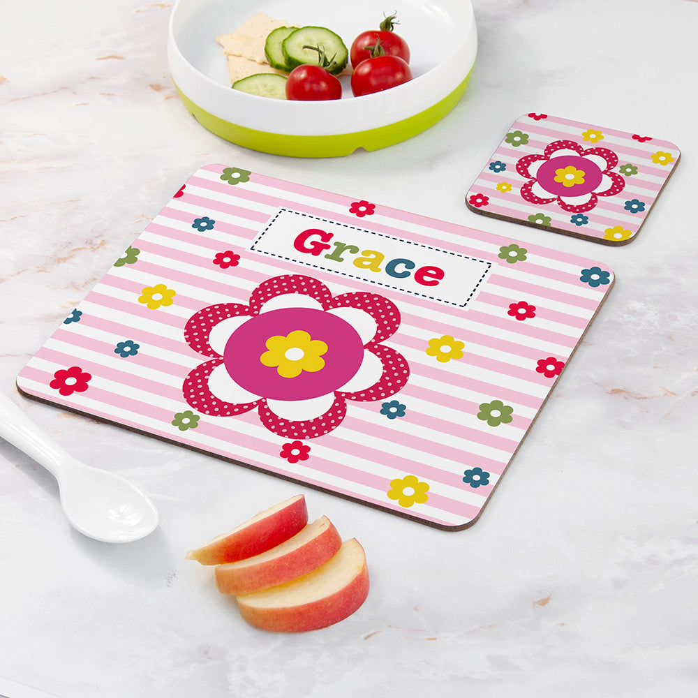Personalised Girl's Placemat Set