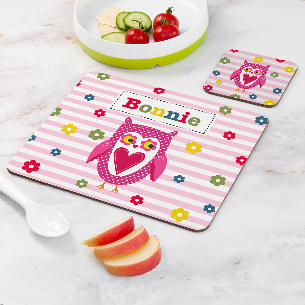 Personalised Girl's Placemat Set