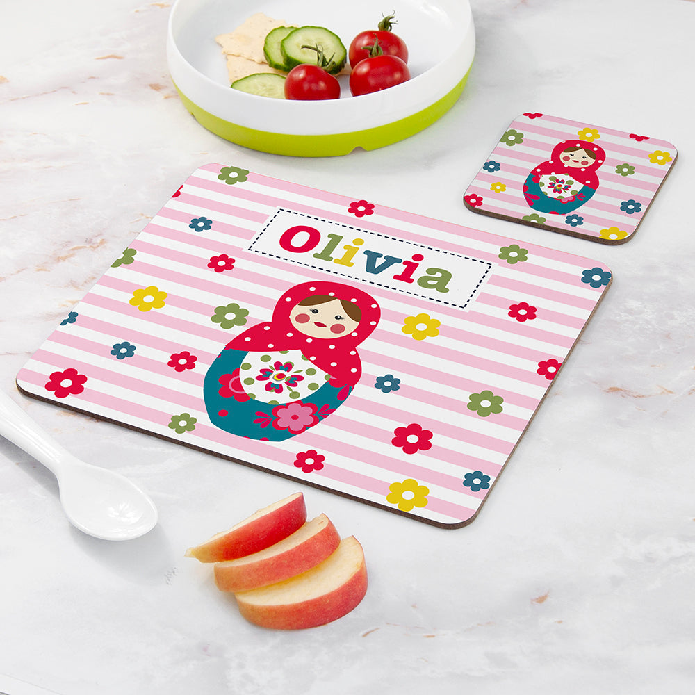 Personalised Girl's Placemat Set
