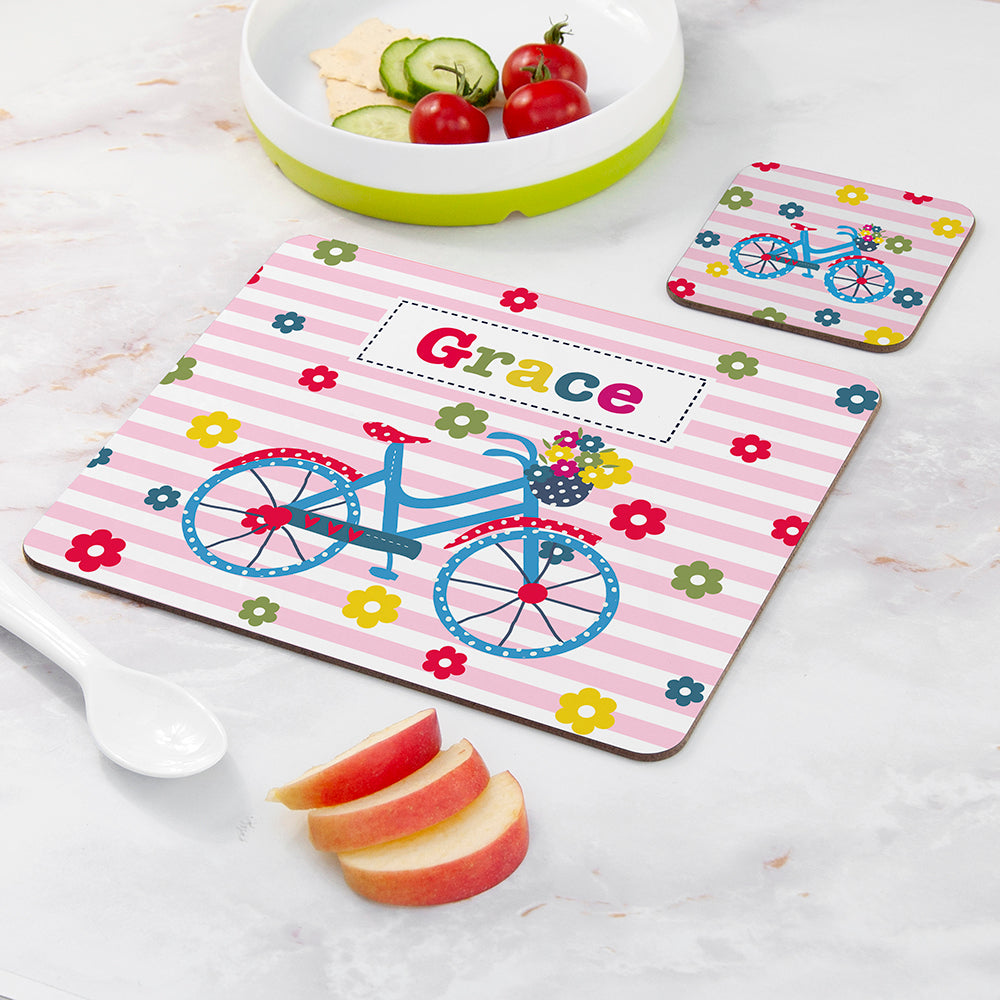 Personalised Girl's Placemat Set