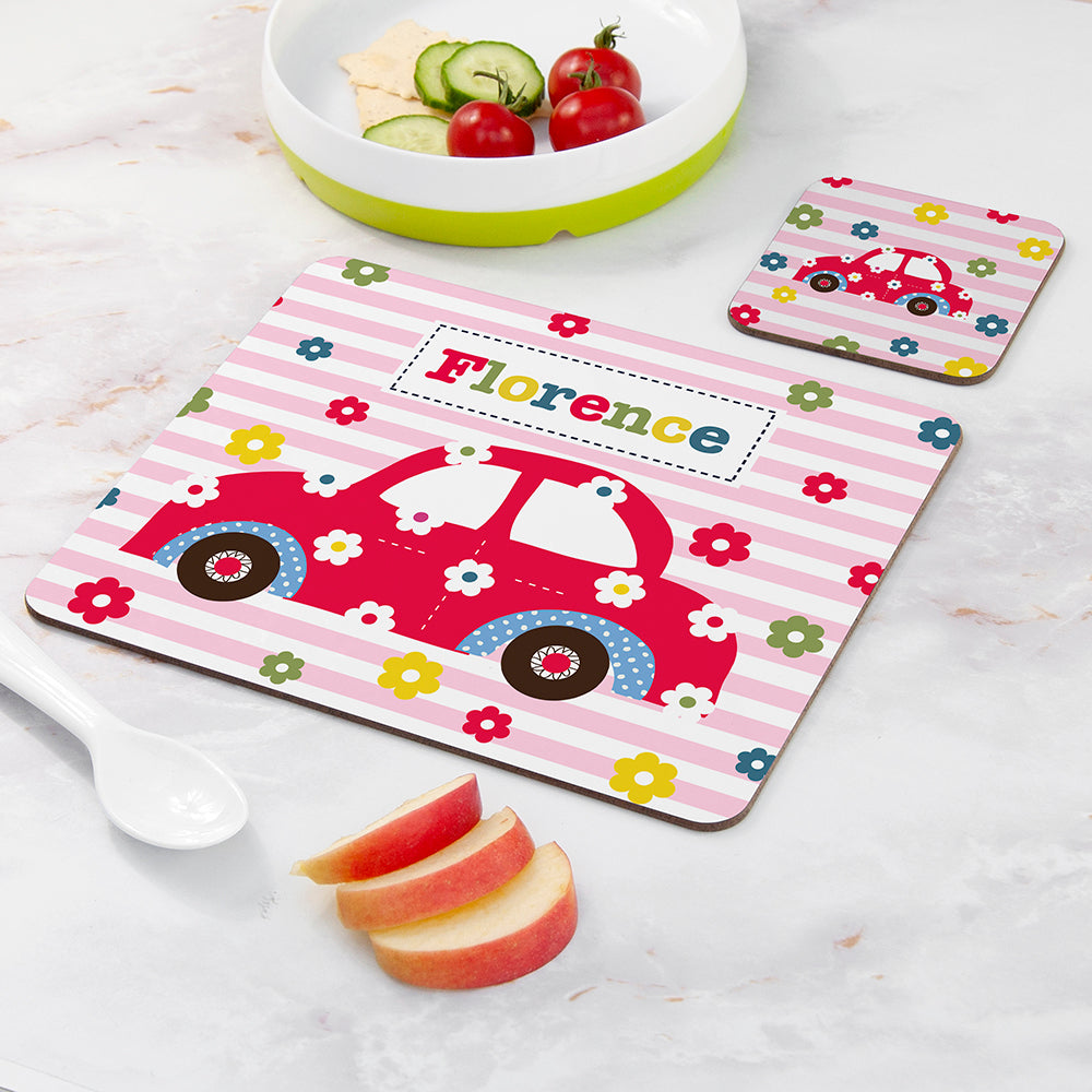Personalised Girl's Placemat Set