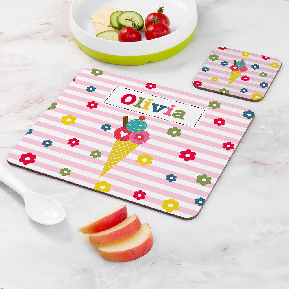 Personalised Girl's Placemat Set