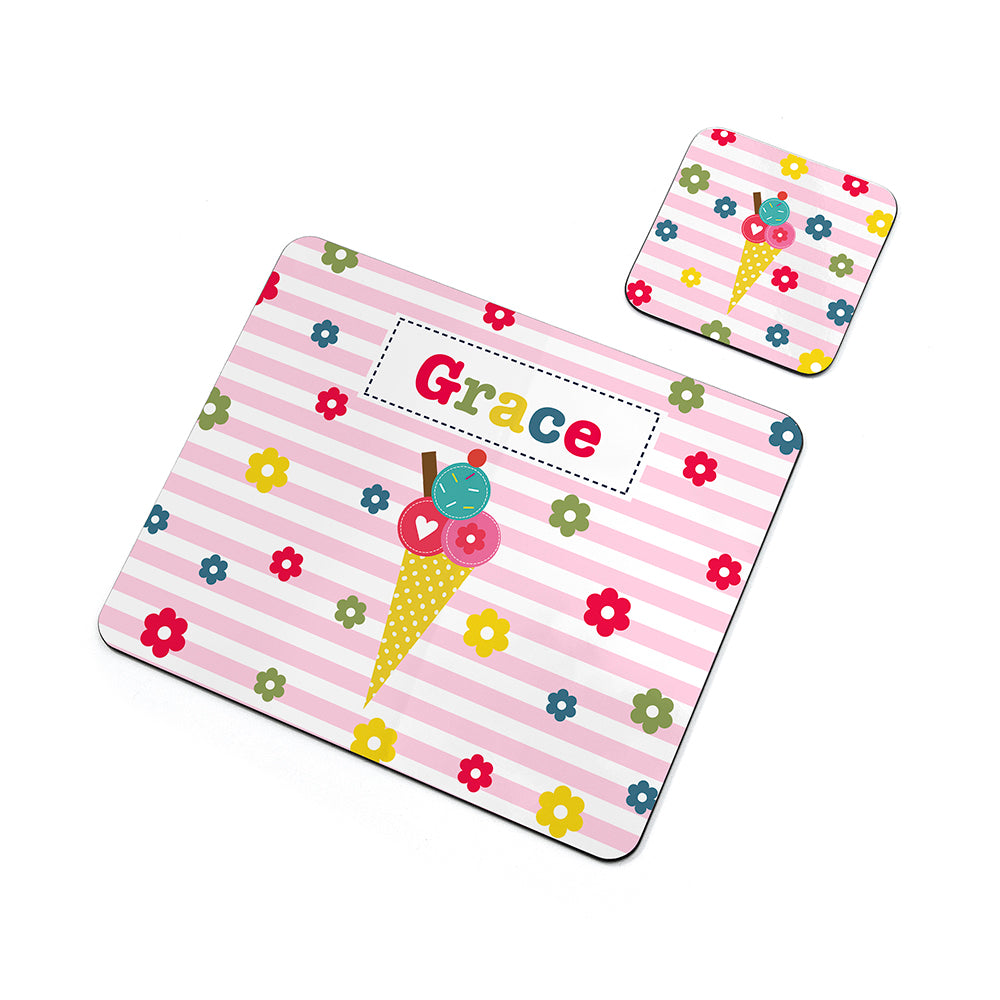 Personalised Girl's Placemat Set