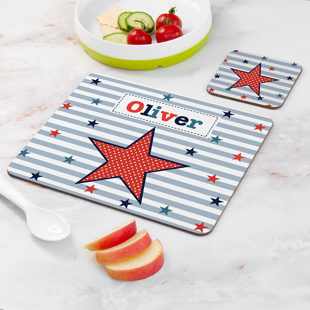 Personalised Boy's Placemat Set