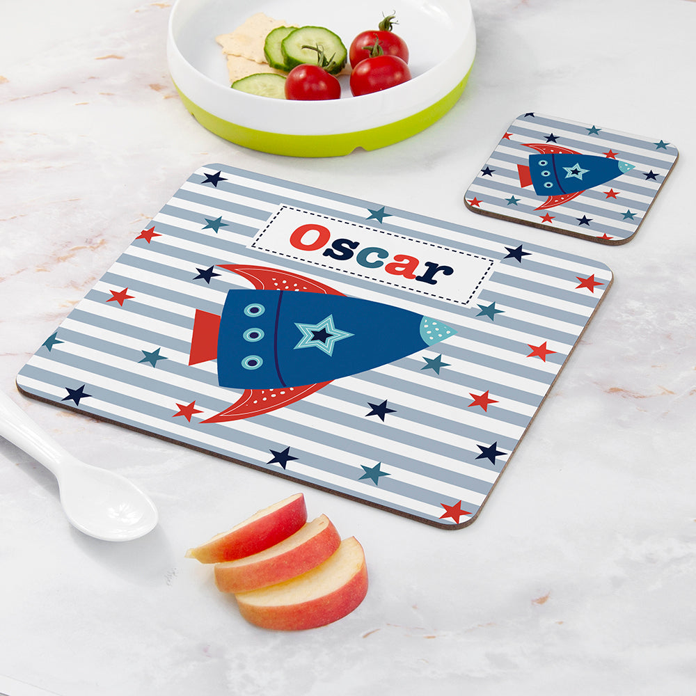 Personalised Boy's Placemat Set