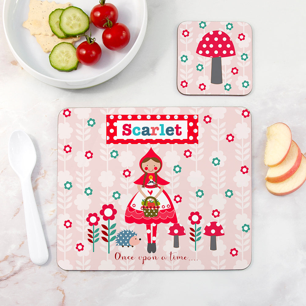Personalised Children's Little Red Riding Hood Placemat Set