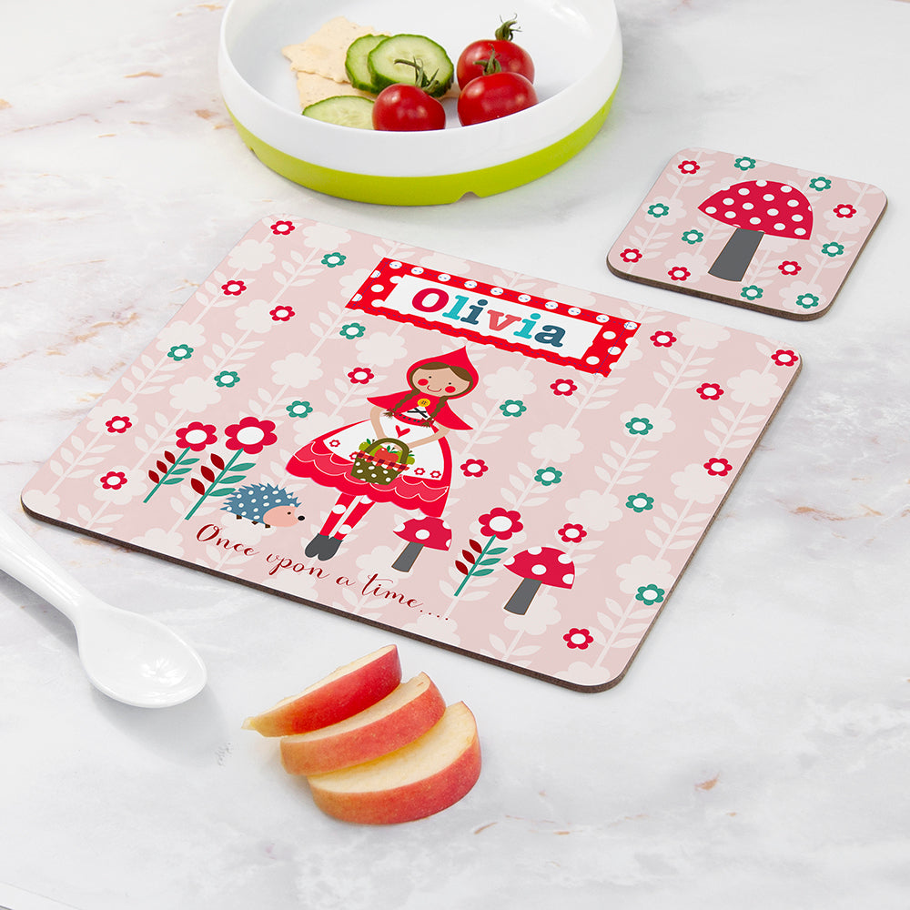 Personalised Children's Little Red Riding Hood Placemat Set