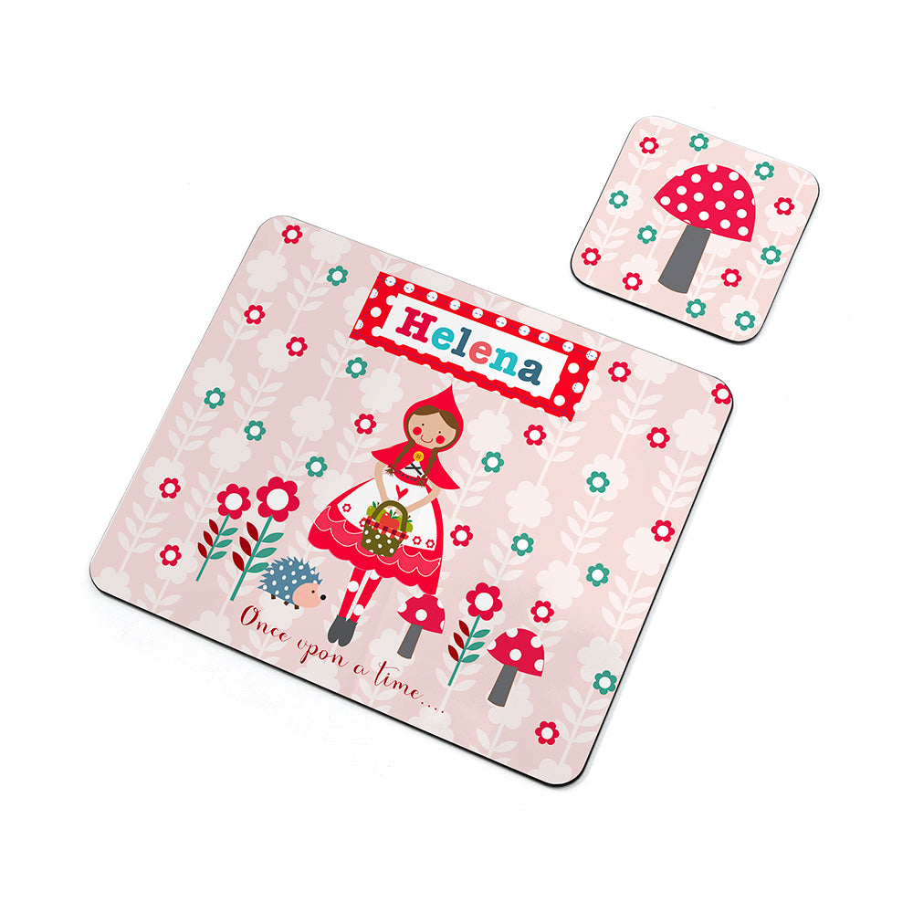 Personalised Children's Little Red Riding Hood Placemat Set