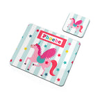 Personalised Girl's Unicorn Placemat Set
