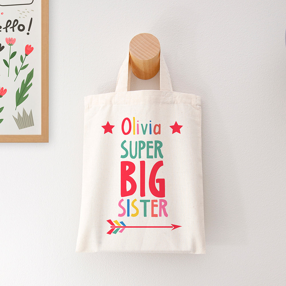 Personalised Big Sister Mini Tote Bag