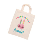 Personalised Rabbit Natural Easter Egg Hunt Bag