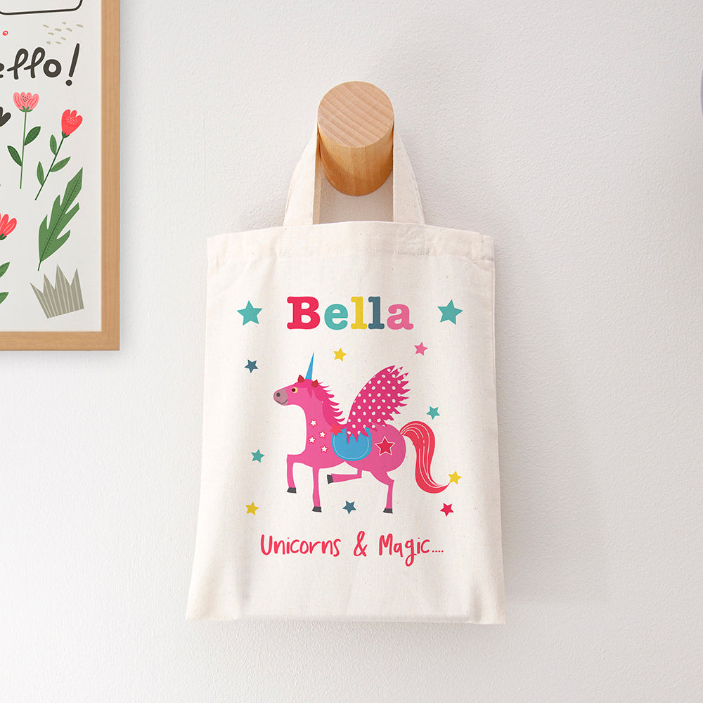 Personalised Unicorn Natural Party Bag