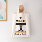 Personalised Cotton Halloween Trick or Treat Bag