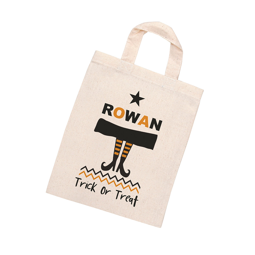 Personalised Cotton Halloween Trick or Treat Bag