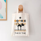 Personalised Cotton Halloween Trick or Treat Bag