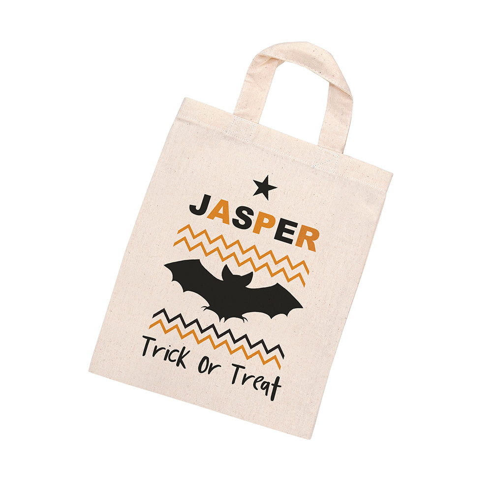 Personalised Cotton Halloween Trick or Treat Bag