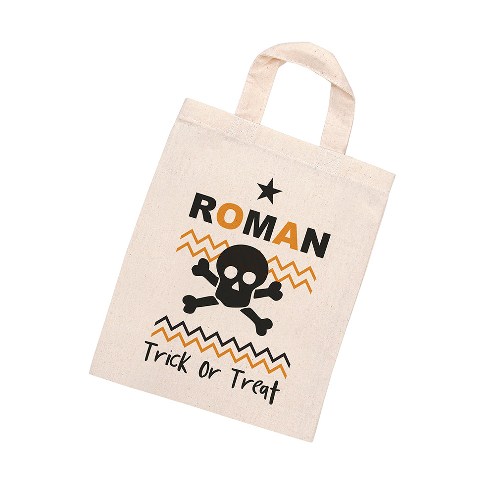 Personalised Cotton Halloween Trick or Treat Bag