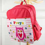 Personalised Girl's Red Mini Rucksack