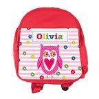 Personalised Girl's Red Mini Rucksack