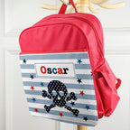 Personalised Boy's Red Mini Rucksack