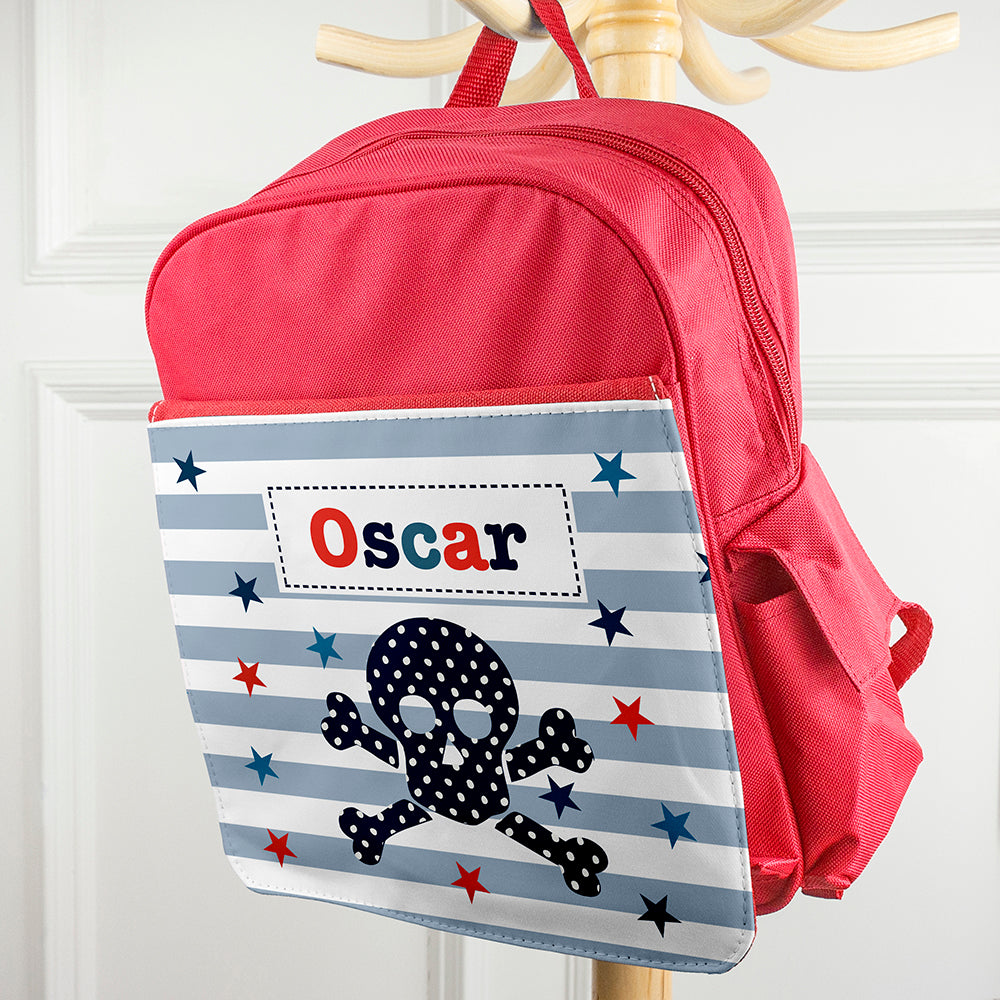 Personalised Boy's Red Mini Rucksack