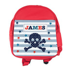 Personalised Boy's Red Mini Rucksack