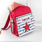 Personalised Boy's Red Mini Rucksack