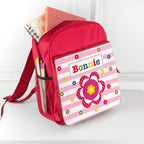 Personalised Girl's Red Mini Rucksack