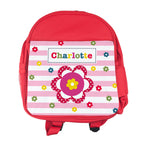 Personalised Girl's Red Mini Rucksack