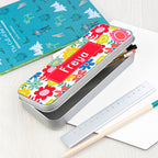 Personalised Girl's Patterned Pencil Case Tin