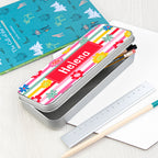 Personalised Girl's Patterned Pencil Case Tin
