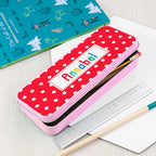Personalised Girl's Patterned Pink Pencil Case Tin