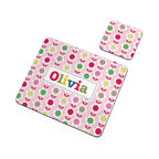 Personalised Girl's Patterned Placemat Set