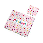 Personalised Girl's Patterned Placemat Set