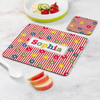 Personalised Girl's Patterned Placemat Set