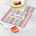 Personalised Girl's Patterned Placemat Set