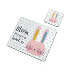 Personalised Kid's Bunny Rabbit Placemat Set