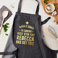 Personalised Grey Denim Cooking Apron