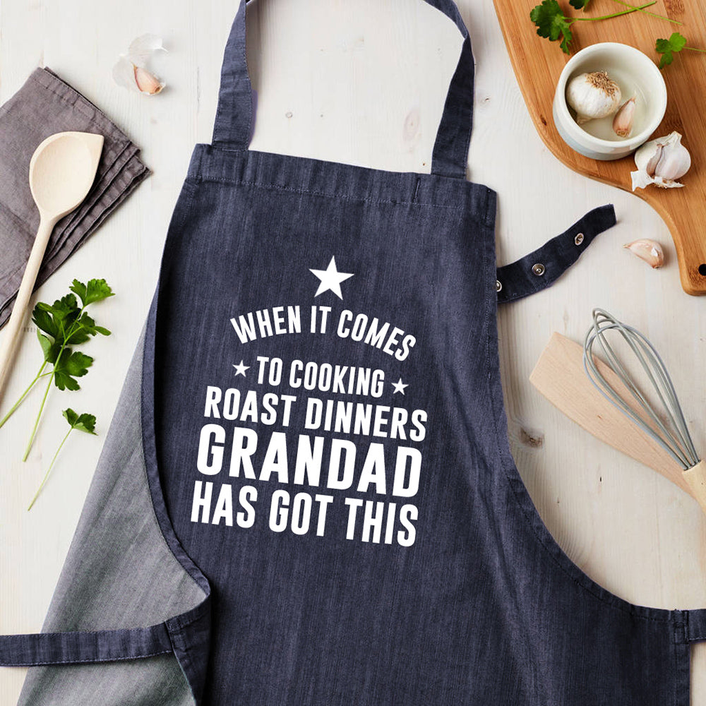 Personalised Blue Denim Cooking Apron