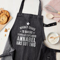 Personalised Grey Denim Baking Apron