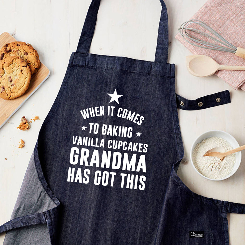 Personalised Blue Denim Baking Apron