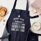 Personalised Blue Denim Baking Apron