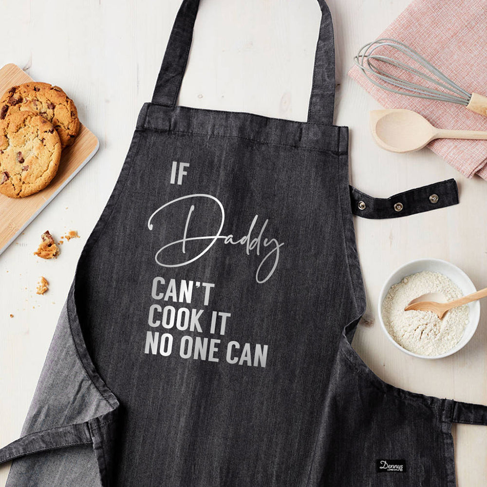 Personalised Grey Denim Can Cook It Apron
