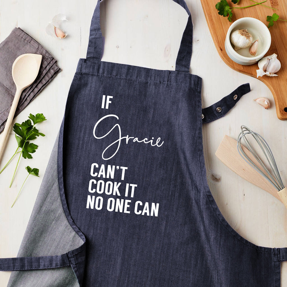 Personalised Blue Denim Can Cook It Apron